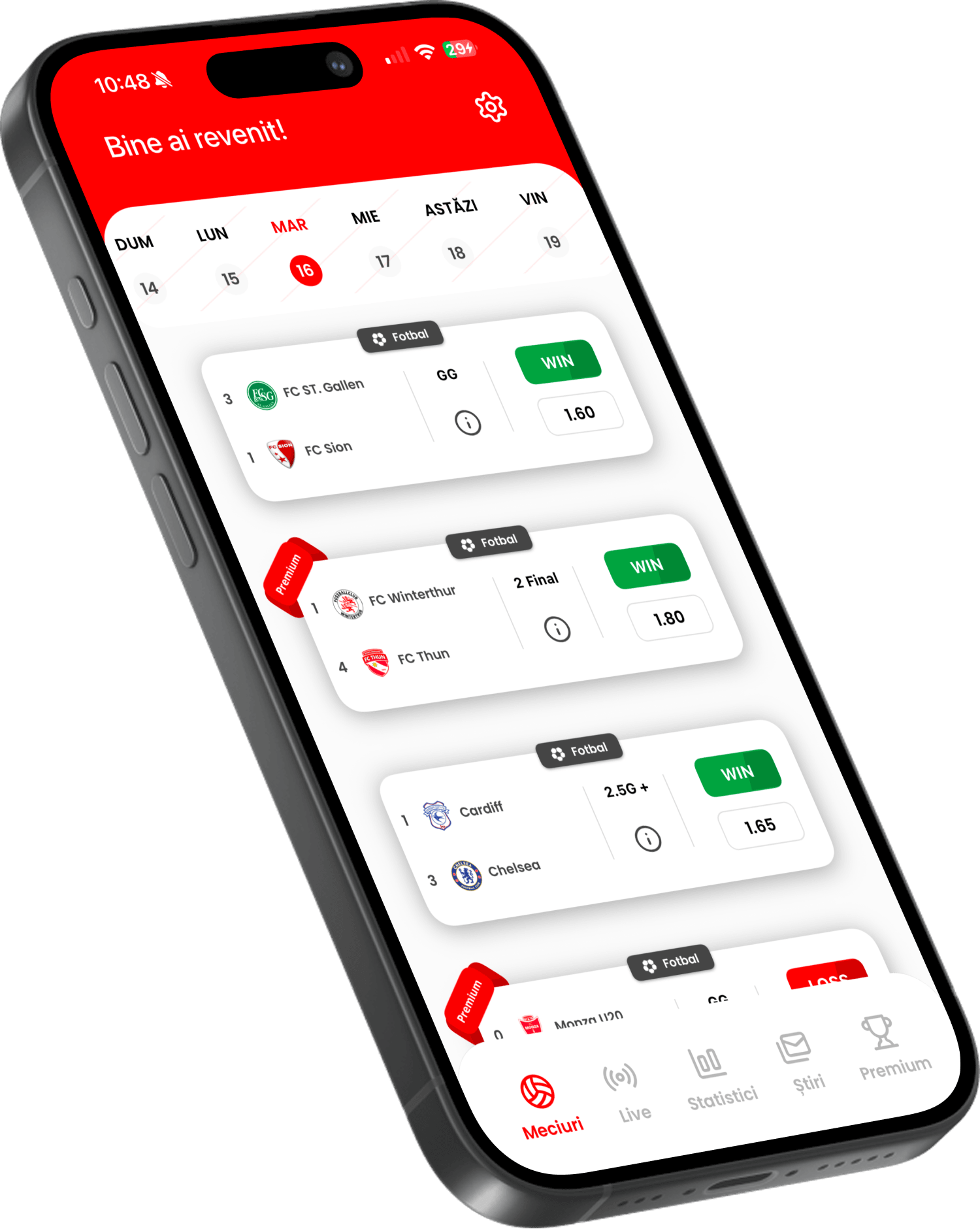 BP-TIPS App Interface showing match results